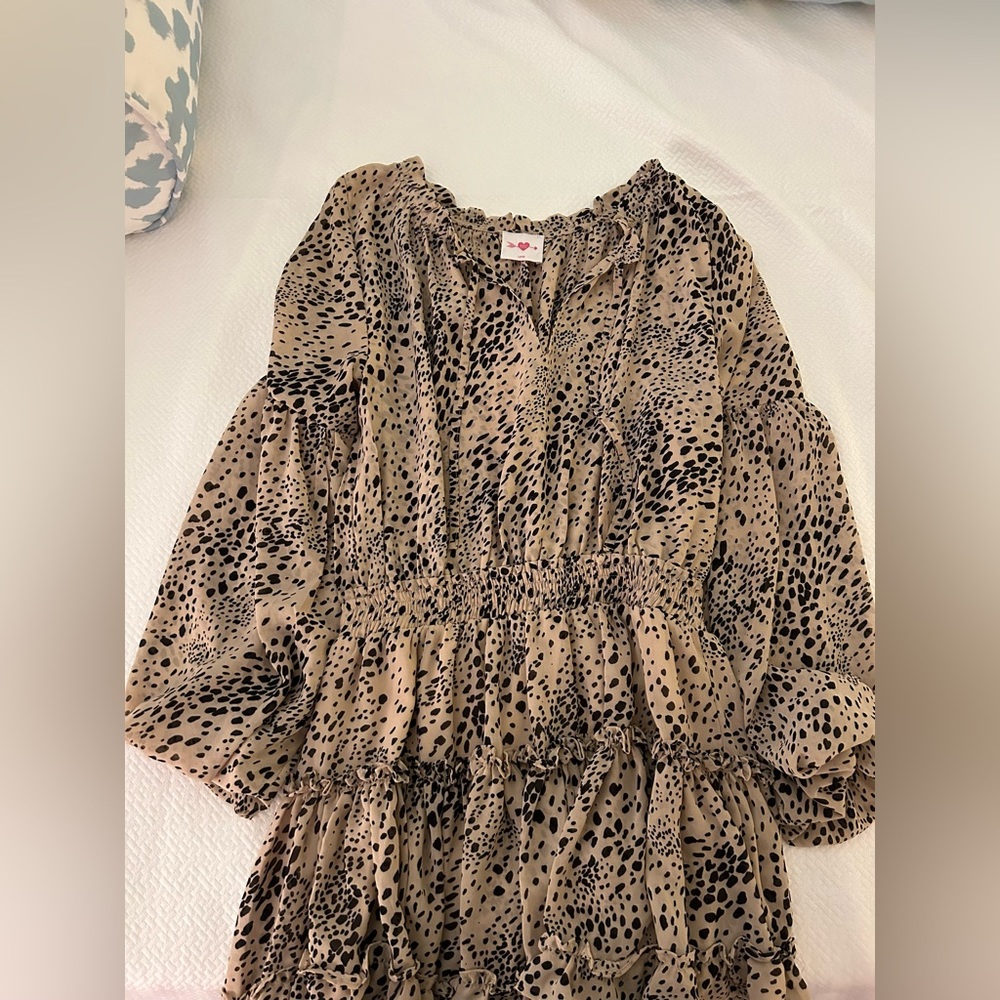 Buddy Love Long Sleeve Leopard Dress